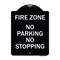 Signmission No Parking No Stopping Heavy-Gauge Aluminum Architectural Sign, 24" x 18", BW-1824-23703 A-DES-BW-1824-23703 - alternate 1